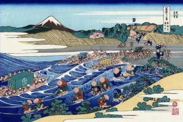 the fuji from kanaya on the tokaido Katsushika Hokusai Japanese Oil Paintings